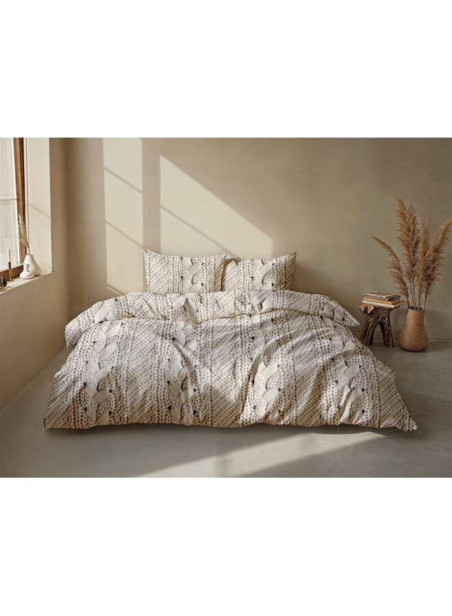 ZO! Home Dekbedovertrek Mira Naturel - Flanel