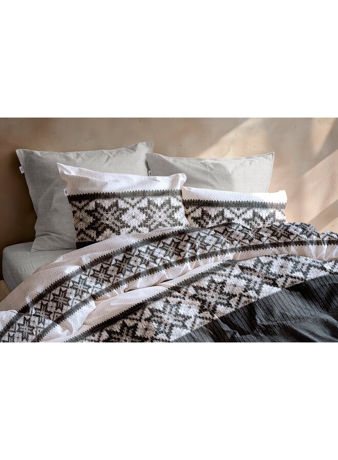 ZO! Home Dekbedovertrek Anika Grijs - Flanel