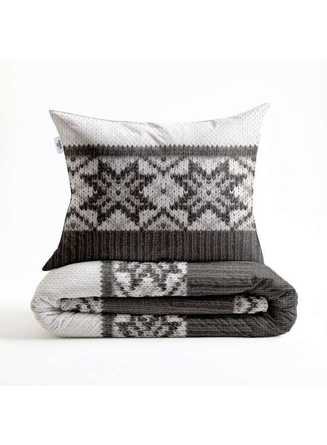 ZO! Home Dekbedovertrek Anika Grijs - Flanel