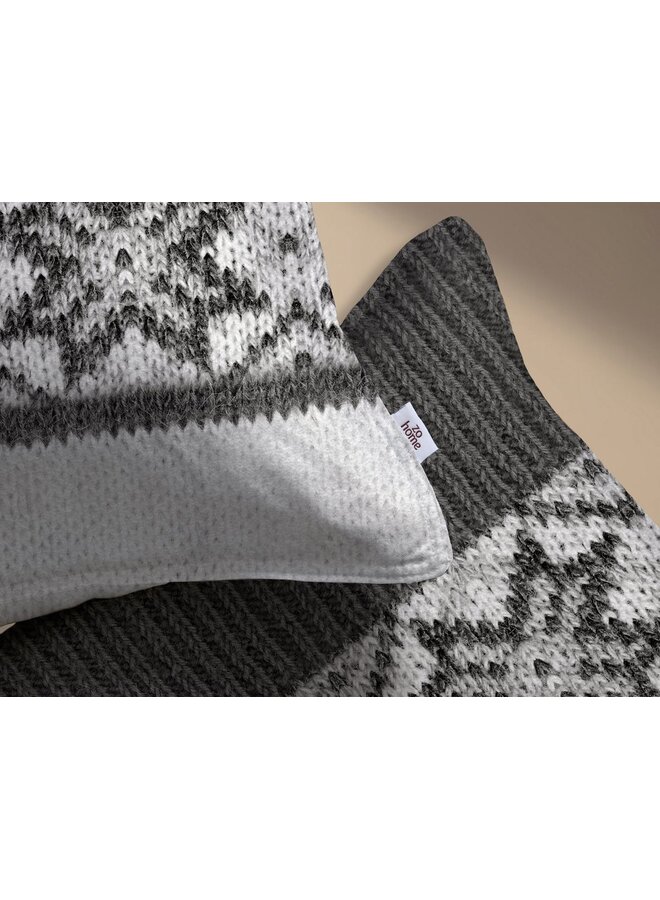 ZO! Home Dekbedovertrek Anika Grijs - Flanel