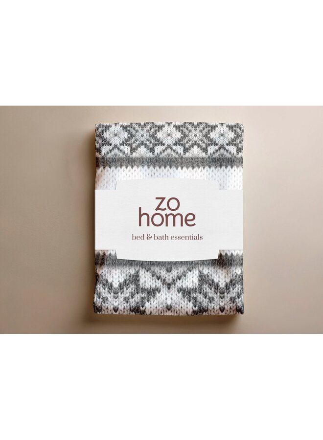 ZO! Home Dekbedovertrek Anika Grijs - Flanel