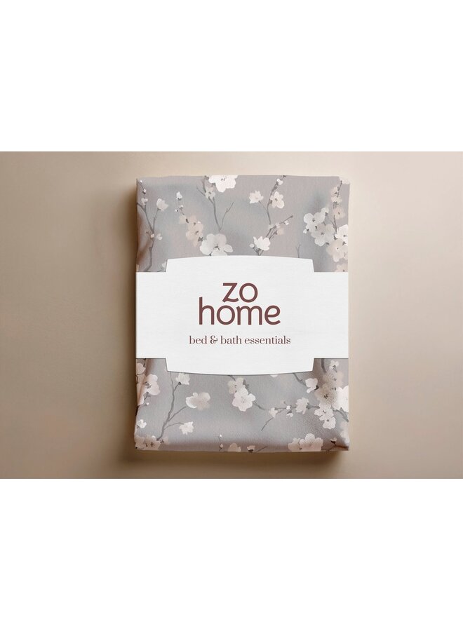 ZO! Home Dekbedovertrek Aria Grijs - Flanel