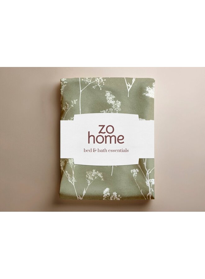 ZO! Home Dekbedovertrek Yarrow Groen - Flanel