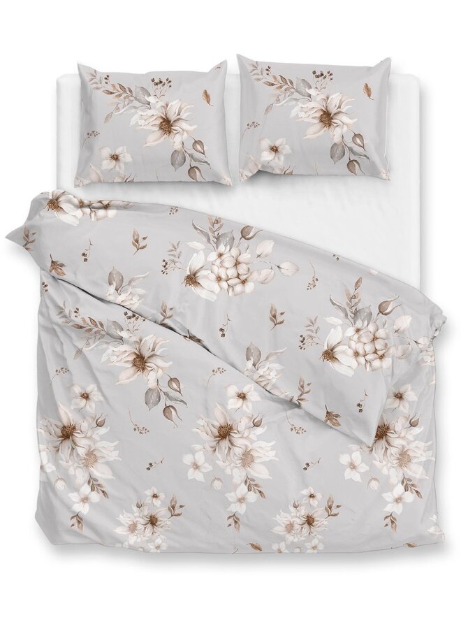 ZO! Home Dekbedovertrek Elara Grijs - Flanel