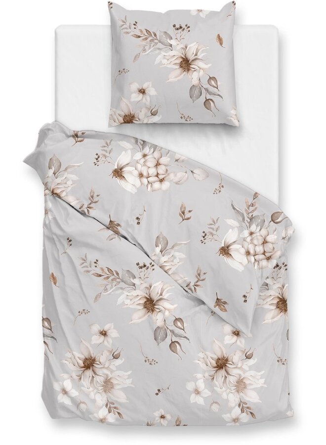 ZO! Home Dekbedovertrek Elara Grijs - Flanel