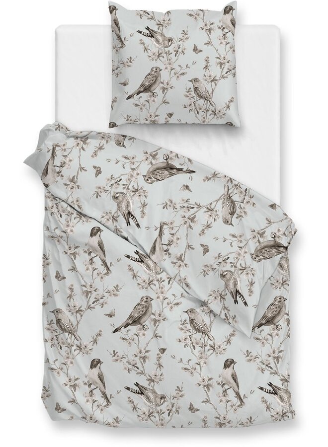 ZO! Home Dekbedovertrek Uccello Grijs - Flanel