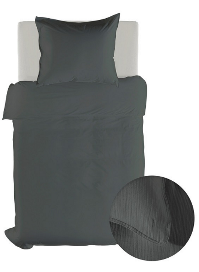 Yellow Dekbedovertrek Suite Guadeloupe Beluga Grijs - Gauze Katoen