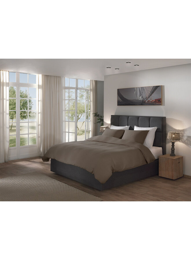 Yellow Dekbedovertrek Suite Guadeloupe Plaza Taupe - Gauze Katoen