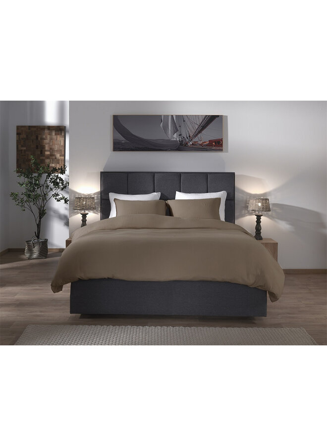 Yellow Dekbedovertrek Suite Guadeloupe Plaza Taupe - Gauze Katoen