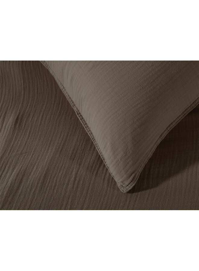 Yellow Dekbedovertrek Suite Guadeloupe Plaza Taupe - Gauze Katoen