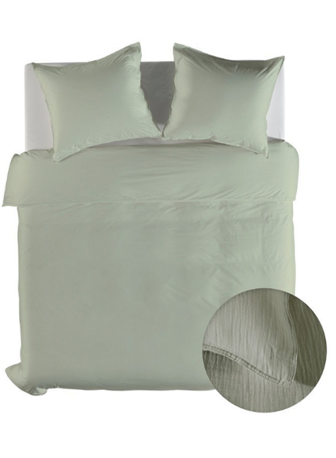 Yellow Dekbedovertrek Suite Guadeloupe Reseda Groen - Gauze Katoen