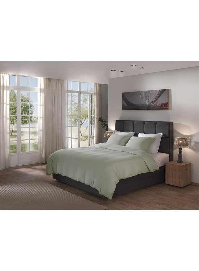 Yellow Dekbedovertrek Suite Guadeloupe Reseda Groen - Gauze Katoen