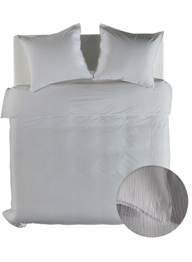 Dekbedovertrek Suite Guadeloupe Vaporous Grijs - Mousseline Katoen