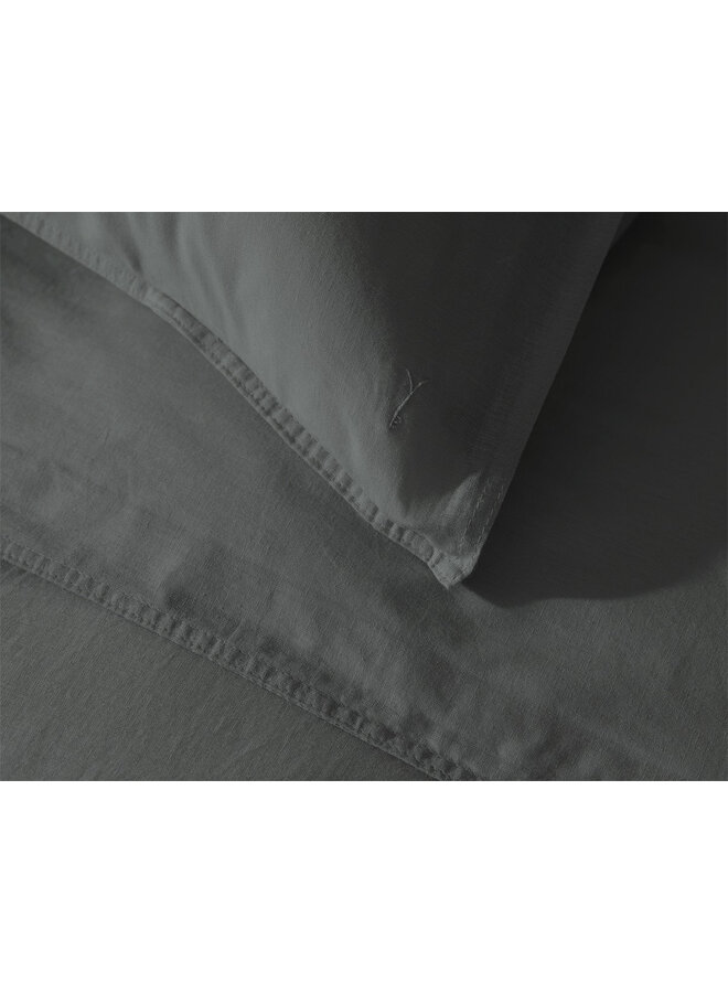 Yellow Dekbedovertrek Suite Saint-Tropez Beluga Grijs - Linnen/Katoen