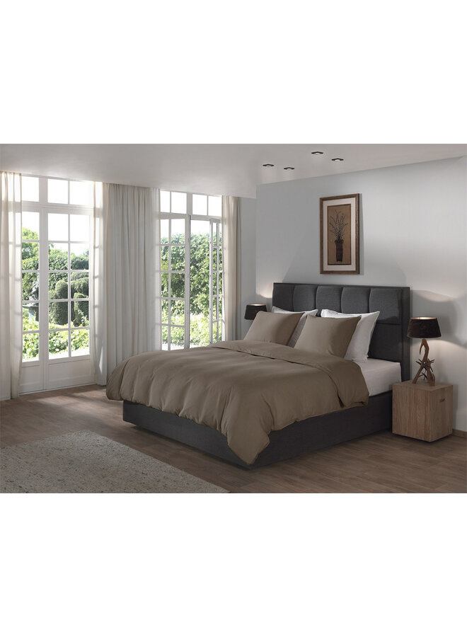 Yellow Dekbedovertrek Suite Saint-Tropez Plaza Taupe - Linnen/Katoen