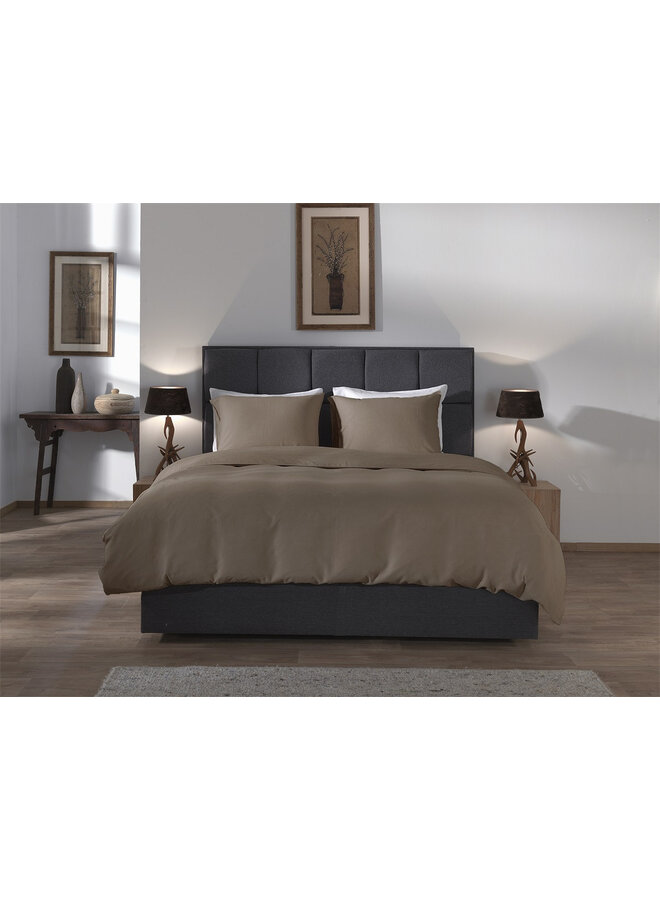 Yellow Dekbedovertrek Suite Saint-Tropez Plaza Taupe - Linnen/Katoen