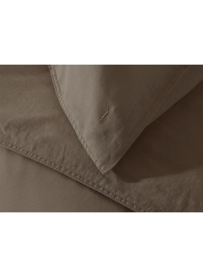 Yellow Dekbedovertrek Suite Saint-Tropez Plaza Taupe - Linnen/Katoen