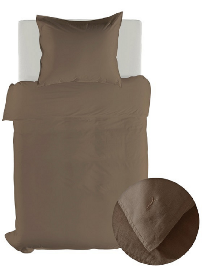 Yellow Dekbedovertrek Suite Saint-Tropez Plaza Taupe - Linnen/Katoen