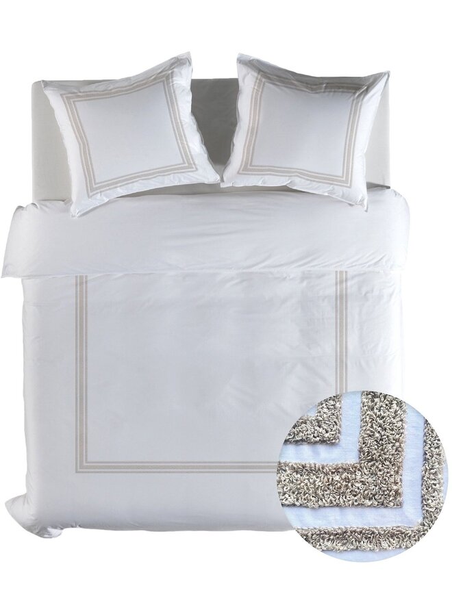 Yellow Dekbedovertrek Suite Kerala Blanc de Blanc - Gewassen Katoen