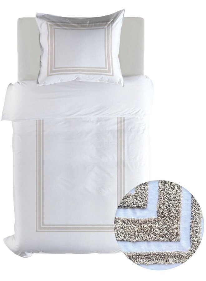 Yellow Dekbedovertrek Suite Kerala Blanc de Blanc - Gewassen Katoen