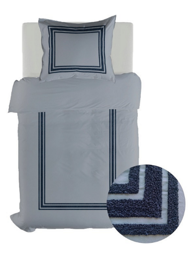 Yellow Dekbedovertrek Suite Kerala Delicate Blauw - Gewassen Katoen