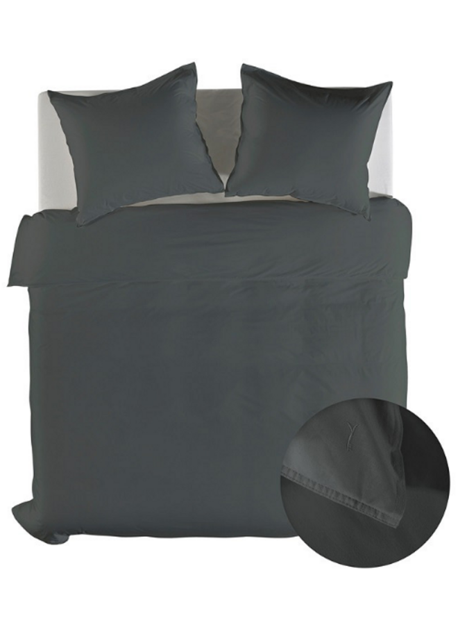 Yellow Dekbedovertrek Suite Nairobi Beluga Grijs - Gewassen Katoen