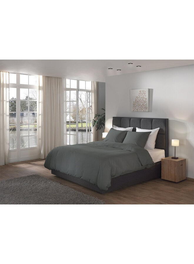 Yellow Dekbedovertrek Suite Nairobi Beluga Grijs - Gewassen Katoen