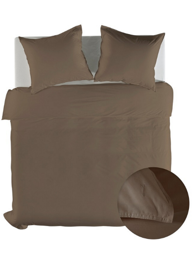 Dekbedovertrek Suite Nairobi Plaza Taupe - Gewassen Katoen