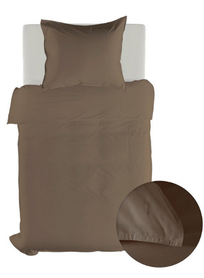 Yellow Dekbedovertrek Suite Nairobi Plaza Taupe - Gewassen Katoen