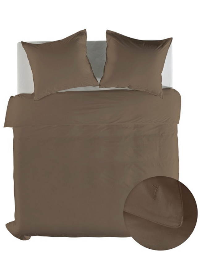 Dekbedovertrek Suite Dubai Plaza Taupe - Katoen-Satijn