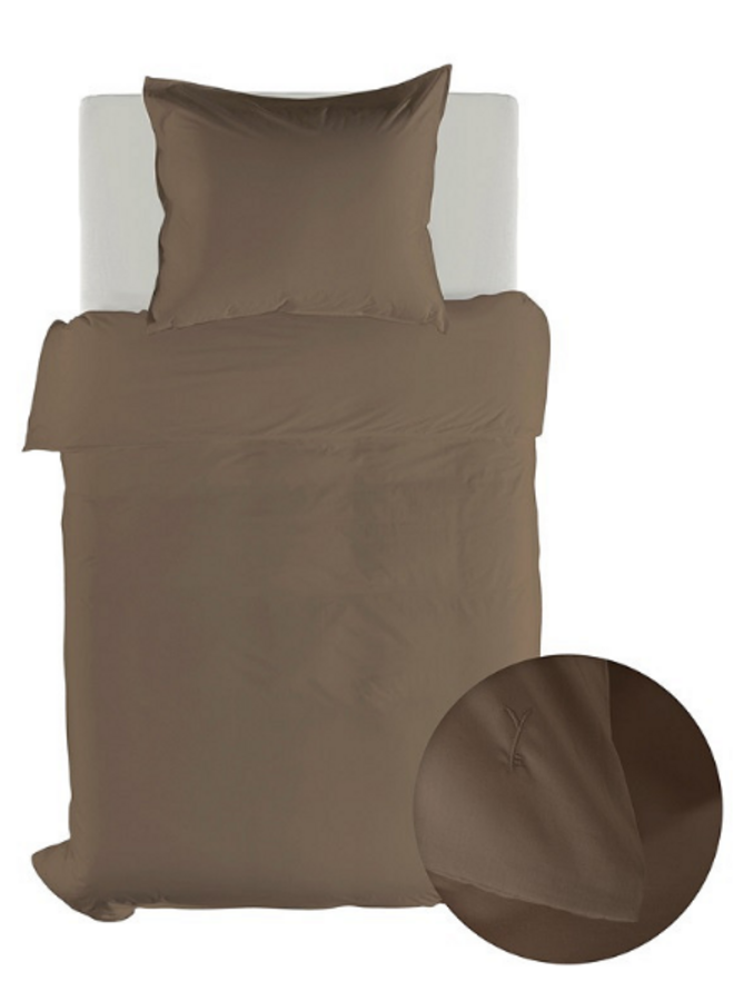 Yellow Dekbedovertrek Suite Mumbai Plaza Taupe - Percale Katoen