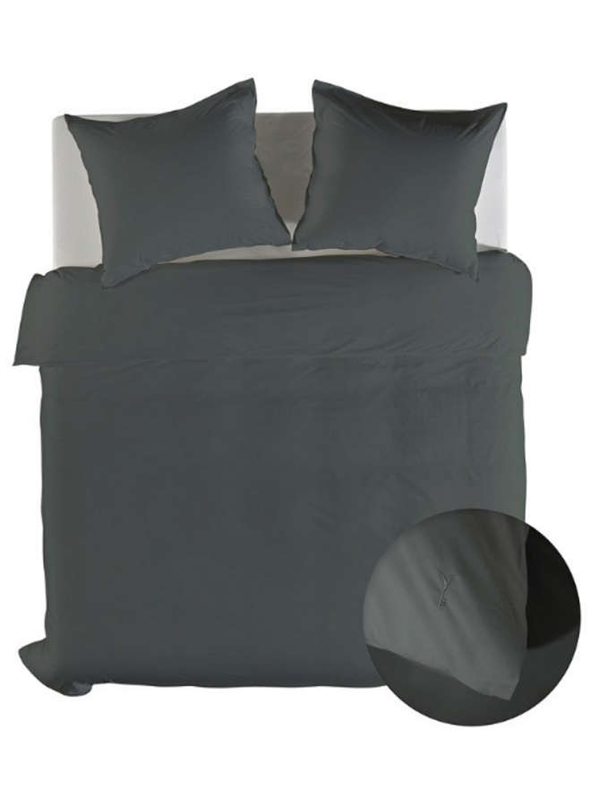 Dekbedovertrek Suite Mumbai Antraciet - Percale Katoen PL1