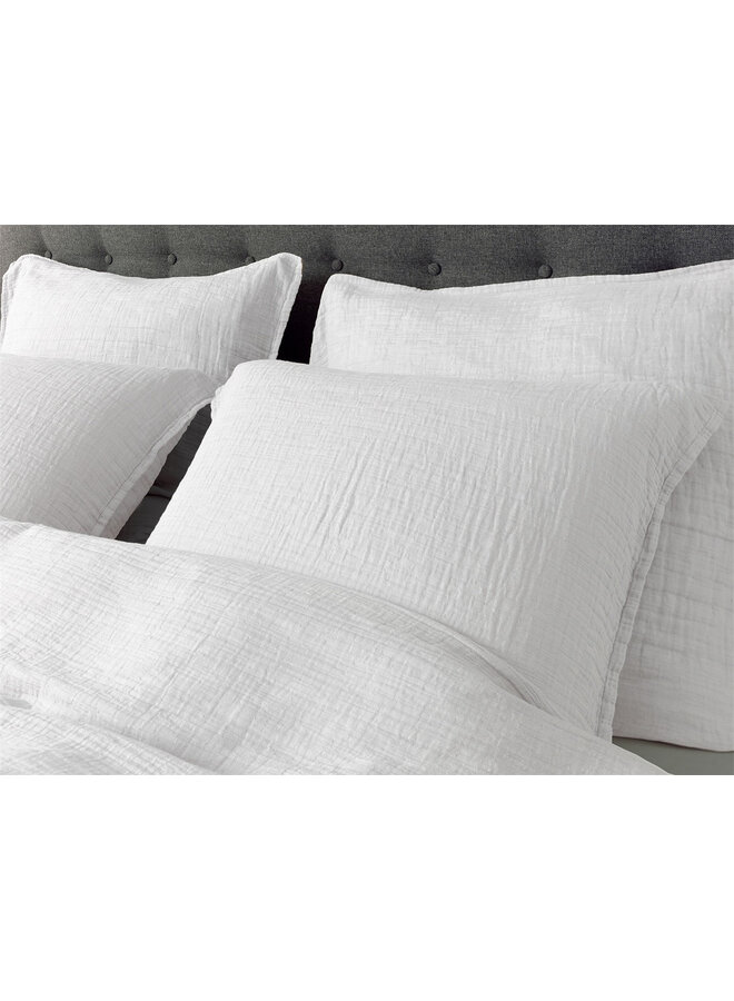 Yellow Dekbedovertrek Garza Bright Wit - Mousseline Katoen