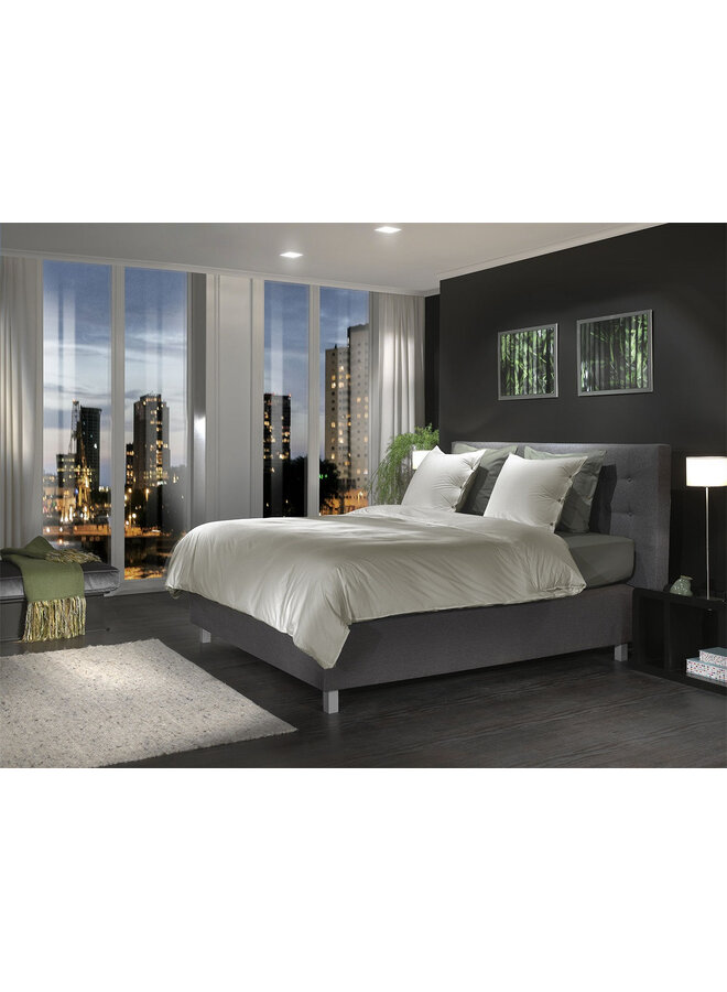 Yellow Dekbedovertrek Uni Tender Grijs - Percale Katoen