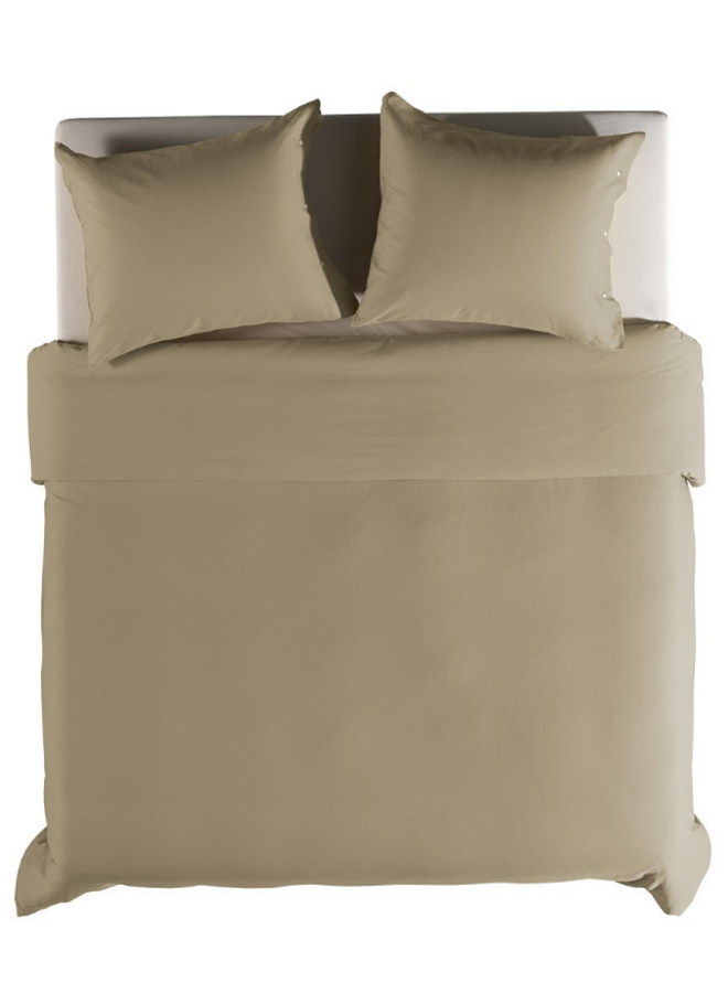 Yellow Dekbedovertrek Cialda Pale Kaki - Katoen