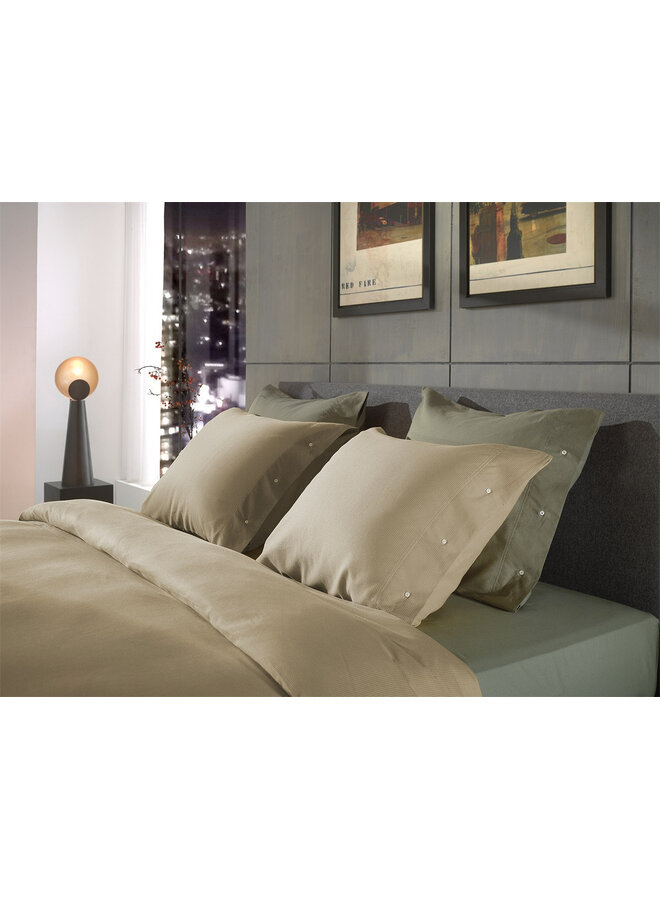 Yellow Dekbedovertrek Cialda Pale Kaki - Katoen