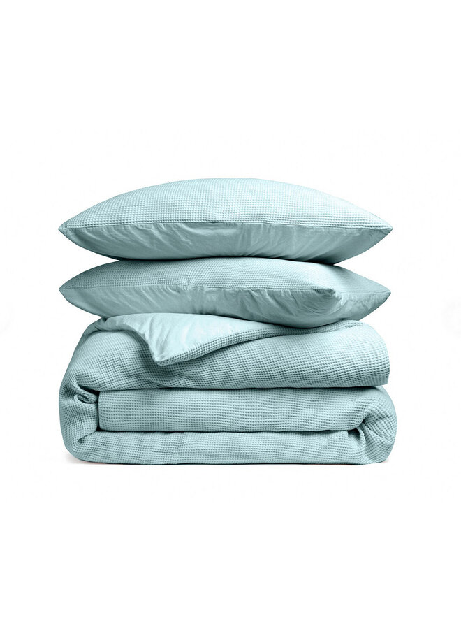 Heckett & Lane Dekbedovertrek Vafala Sky Blauw - Katoen