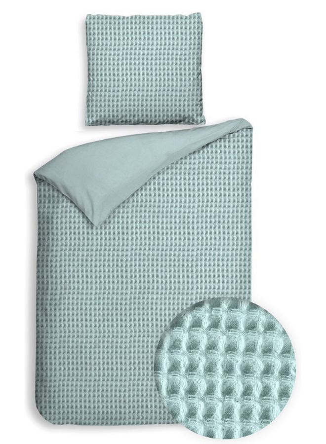 Heckett & Lane Dekbedovertrek Vafala Sky Blauw - Katoen