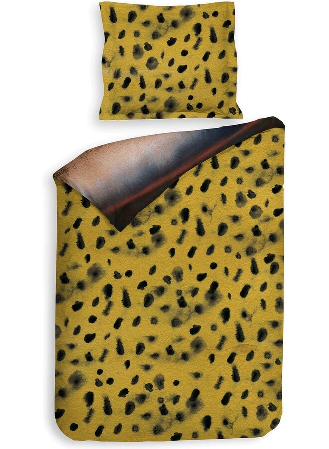Heckett & Lane Dekbedovertrek Kiko Geel - Katoensatijn