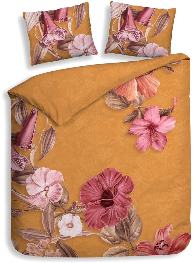 Dekbedovertrek Malu Oranje - Katoensatijn