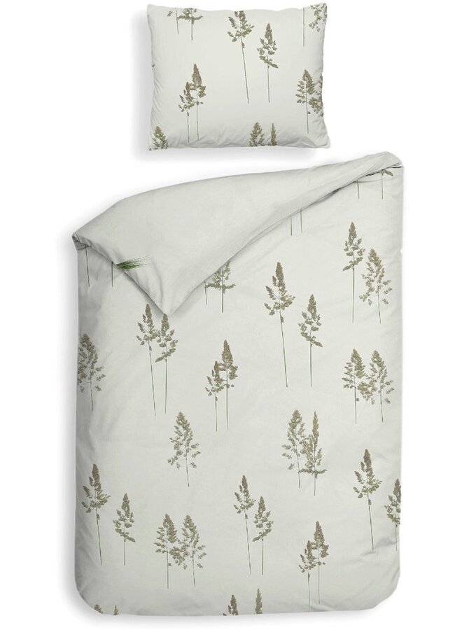 Heckett & Lane Dekbedovertrek Ona Groen - Katoensatijn