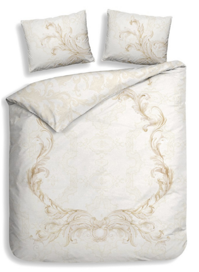 Heckett & Lane Dekbedovertrek Lauren Creme - Katoensatijn