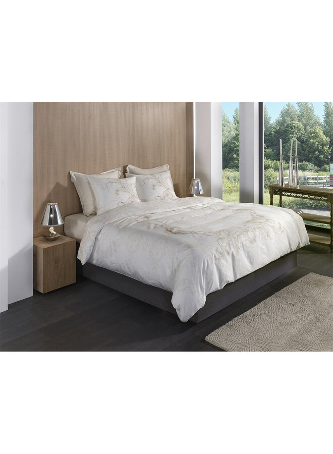 Heckett & Lane Dekbedovertrek Lauren Creme - Katoensatijn