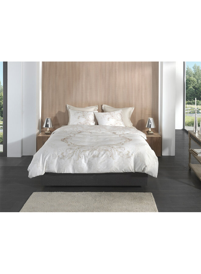 Heckett & Lane Dekbedovertrek Lauren Creme - Katoensatijn