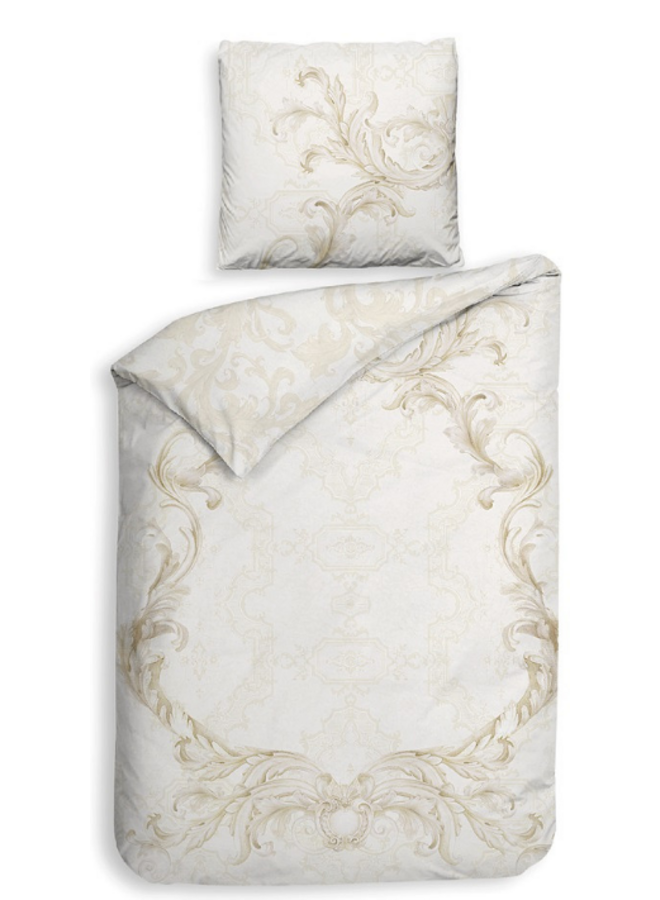 Heckett & Lane Dekbedovertrek Lauren Creme - Katoensatijn