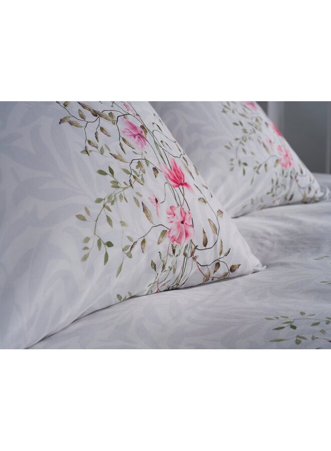 Heckett & Lane Dekbedovertrek Jolie Wit - Katoensatijn