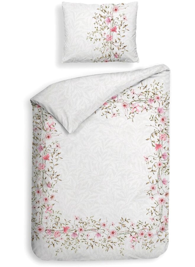 Heckett & Lane Dekbedovertrek Jolie Wit - Katoensatijn