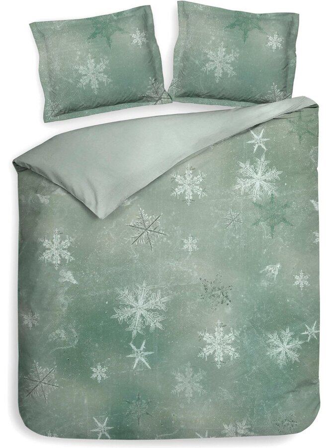 Heckett & Lane Dekbedovertrek Beyla Groen - Twill Katoen