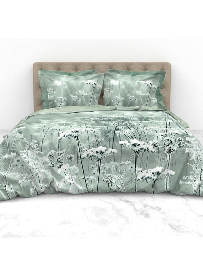 Heckett & Lane Dekbedovertrek Beyla Groen - Twill Katoen