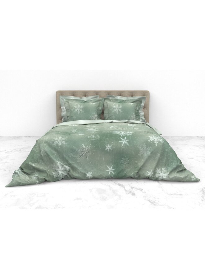 Heckett & Lane Dekbedovertrek Beyla Groen - Twill Katoen